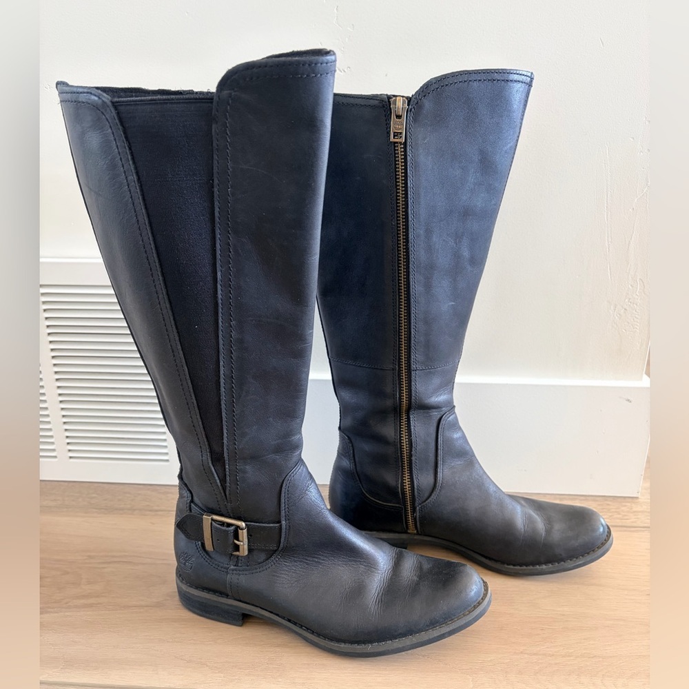 Timberland Savin Hill Black Leather Riding Boots